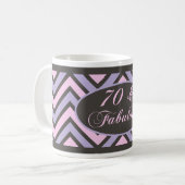 Fabulous 70th Birthday Koffiemok (Voorkant links)