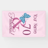 Fabulous 70th Birthday Spandoek (Horizontaal)