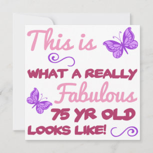 Fabulous 75th Birthday Kaart