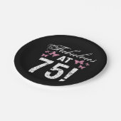 Fabulous 75th Birthday Papieren Bordje (Gekanteld)