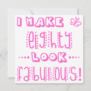 Fabulous 80th Birthday Kaart