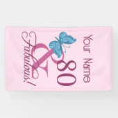 Fabulous 80th Birthday Spandoek (Horizontaal)