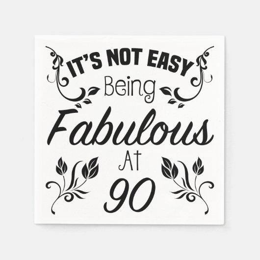Fabulous 90th Birthday Servetten (Voorkant)