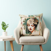 Fabulous Art Deco Lady Kussen / Kussen Gooi (Stoel)