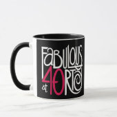 Fabulous at 40rty white Mug (Gauche)