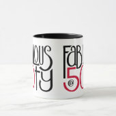 Fabulous at 50 red Combo Mug (Centre)