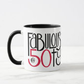 Fabulous at 50 red Combo Mug (Gauche)
