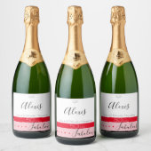 Fabulous Birthday Food and Beverage Label Set Sparkling Wijnetiket (Flessen)
