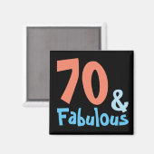 Fabulous Black Birthday Party Magneet (Voorkant / Achterkant)