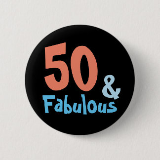 Fabulous Black Birthday Party Ronde Button 5,7 Cm
