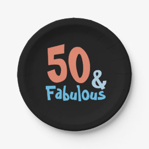 Fabulous Black Retro Birthday Party Papieren Bordje