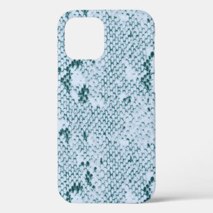 Fabulous Blue en White Snakeskin iPhone 12 Hoesje
