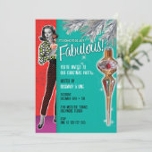 Fabulous Christmas Party uitnodiging (Staand voorkant)