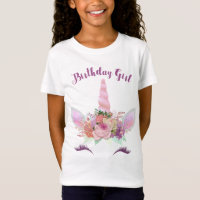 Fabulous Cute Unicorn Flowers Birthday Girl 3