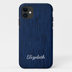 Fabulous Dark Blue Wood iPhone 11 Hoesje