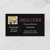 " Fabulous Eyewear" Cartes de visite DIVA (Devant)