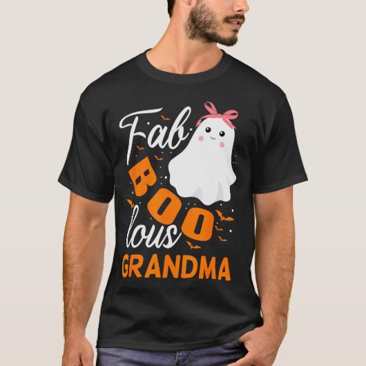 Fabulous Faboolous Grandma Ghost Halloween T-shirt (Voorkant)