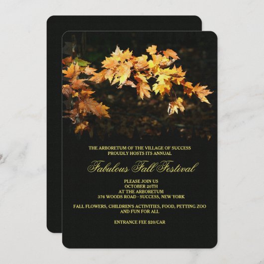 Fabulous Fall Invitation (Devant / Derrière)