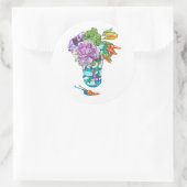 Fabulous Fall Vegetal Bouquet Ronde Sticker (Tas)