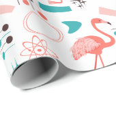 Fabulous Fifties Flamingos Cadeaupapier (Rol Hoek)