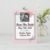 Fabulous Fifties  Save the Date Kaart (Staand voorkant)