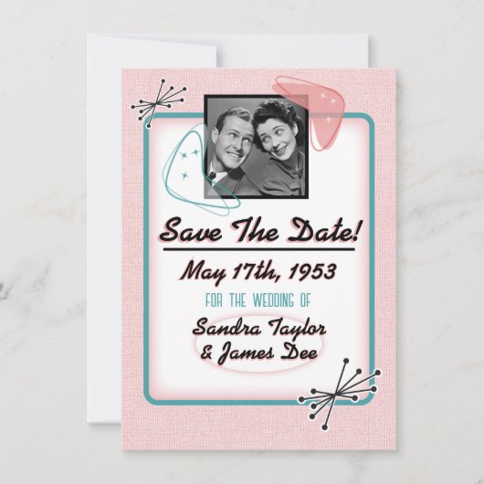 Fabulous Fifties  Save the Date Kaart (Voorkant)