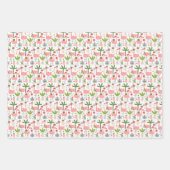 Fabulous Flamingling Kerstmis Inpakpapier Vel (Voorkant)