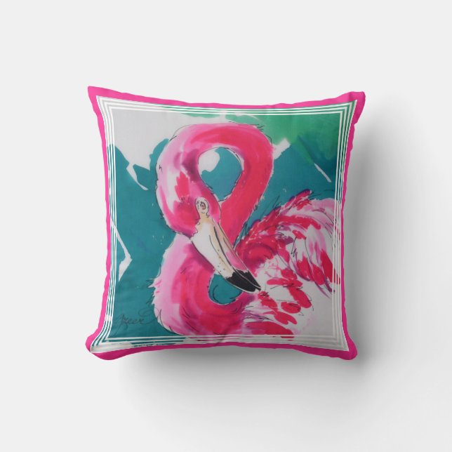 Fabulous Flamingo Pillow Kussen (Voorkant)