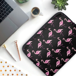 Fabulous Flamingo Pink Waterverf Patroon Laptop Sleeve
