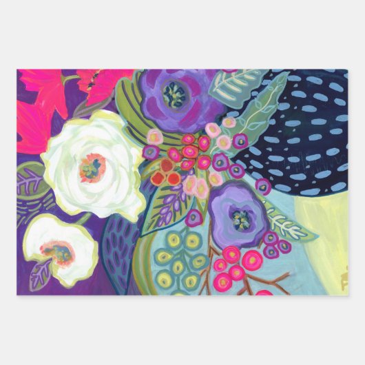 Fabulous: Floral Wrapping Paper Sheets (3) (Voorkant)
