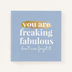 Fabulous Friend Inspirerend Funny Dusty Blue Notitieboek