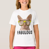 FABULOUS Funny Kinder SPHYNX Cat t-shirts (Voorkant)