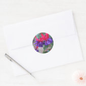 Fabulous Fuschias Ronde Sticker (Envelop)