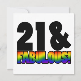 Fabulous Gay 21st Birthday Kaart