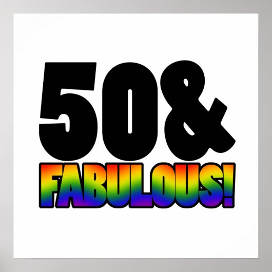 Fabulous Gay 50th Birthday Poster (Voorkant)