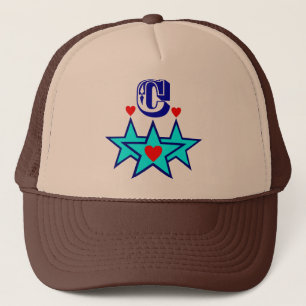 ╚"★ Fabulous Initiaal C Stijlvolle Trucker Hoed★"╝ Pet