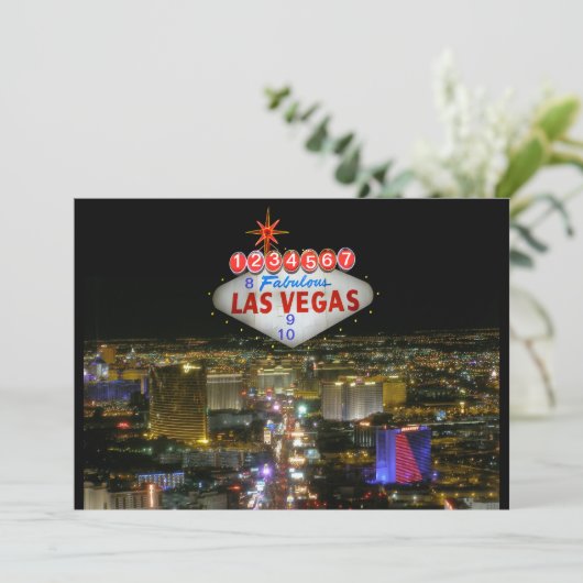 Fabulous Las Vegas personnalisable invitation d'év (Debout devant)