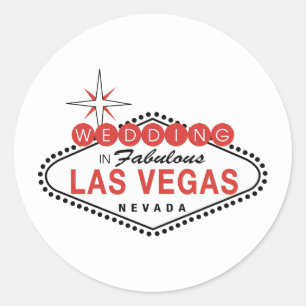 Fabulous Las Vegas Wedding Sjabloon Ronde Sticker