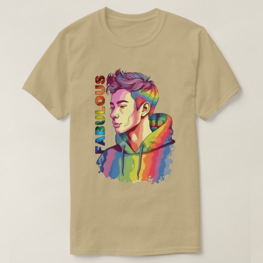 Fabulous LGBT Male Youth T-Shirt (Design voorkant)