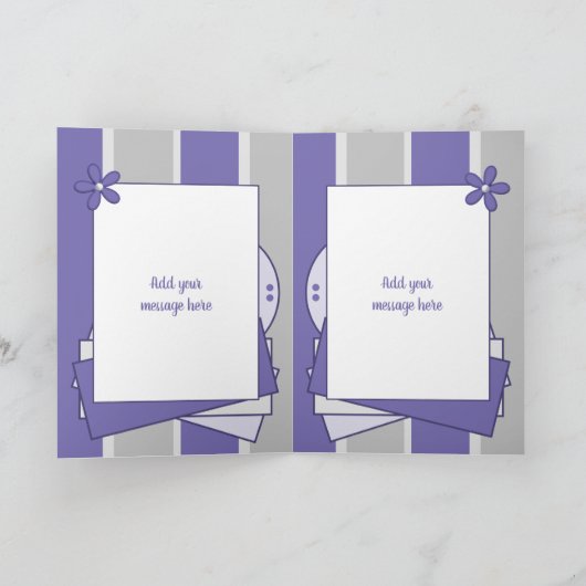 Fabulous maman voeux Anniversaire mauve Carte (Intérieur)