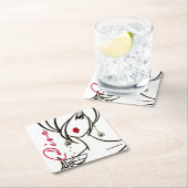 Fabulous "Martini Diva" Vierkante Kartonnen Onderzetter (Insitu)