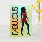 Fabulous Mode Diva Wenskaarten Kaart (Gele Bloem)