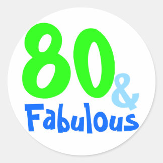 Fabulous Neon Birthday Ronde Sticker