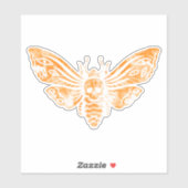 Fabulous Oranje Death's Head Moth Sticker (Vel)