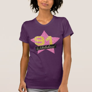 Fabulous Pink Gold 91st verjaardag - 91 jaar T-shirt