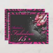 Fabulous Quinceañera! Kaart (Voorkant / Achterkant)