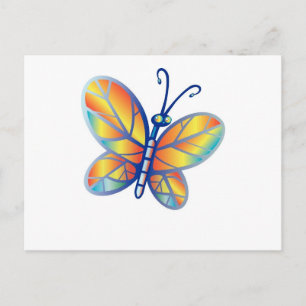 Fabulous Rainbow Butterfly Briefkaart