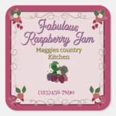 Fabulous Raspberry Jam LABEL (Voorkant)
