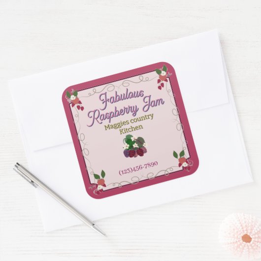 Fabulous Raspberry Jam LABEL (Envelop)