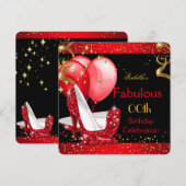 Fabulous Red op hoog niveau Gold-feestdag 2 Kaart (Voorkant / Achterkant)